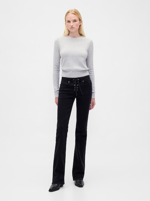 Low Rise Long & Lean Lace-Up Jeans