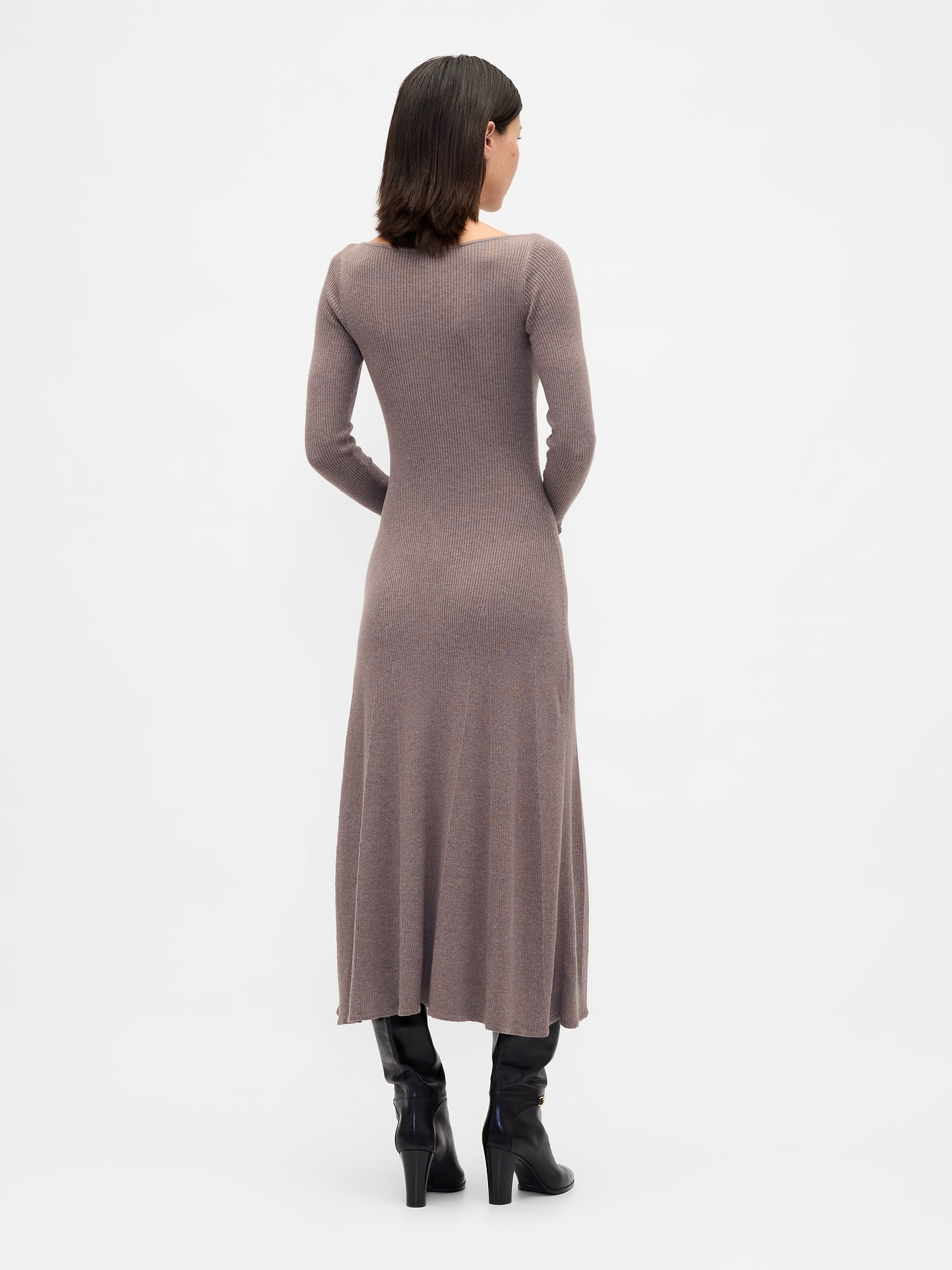 Lightweight CashSoft Rib Maxi Sweater Dress