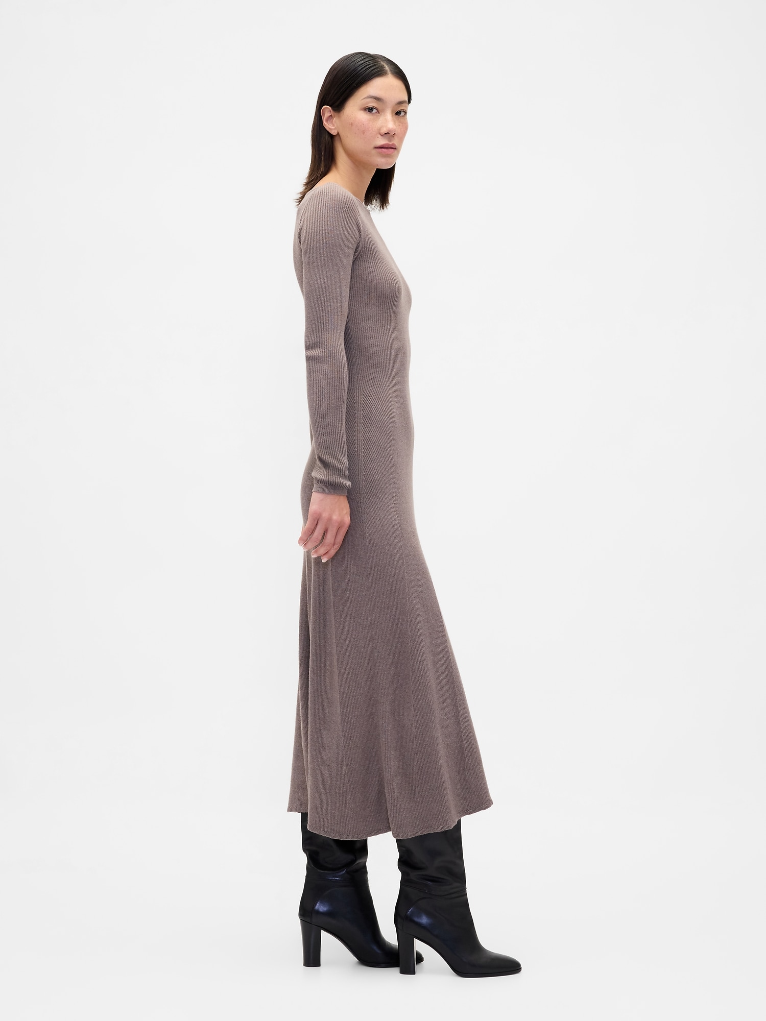 Lightweight CashSoft Rib Maxi Sweater Dress