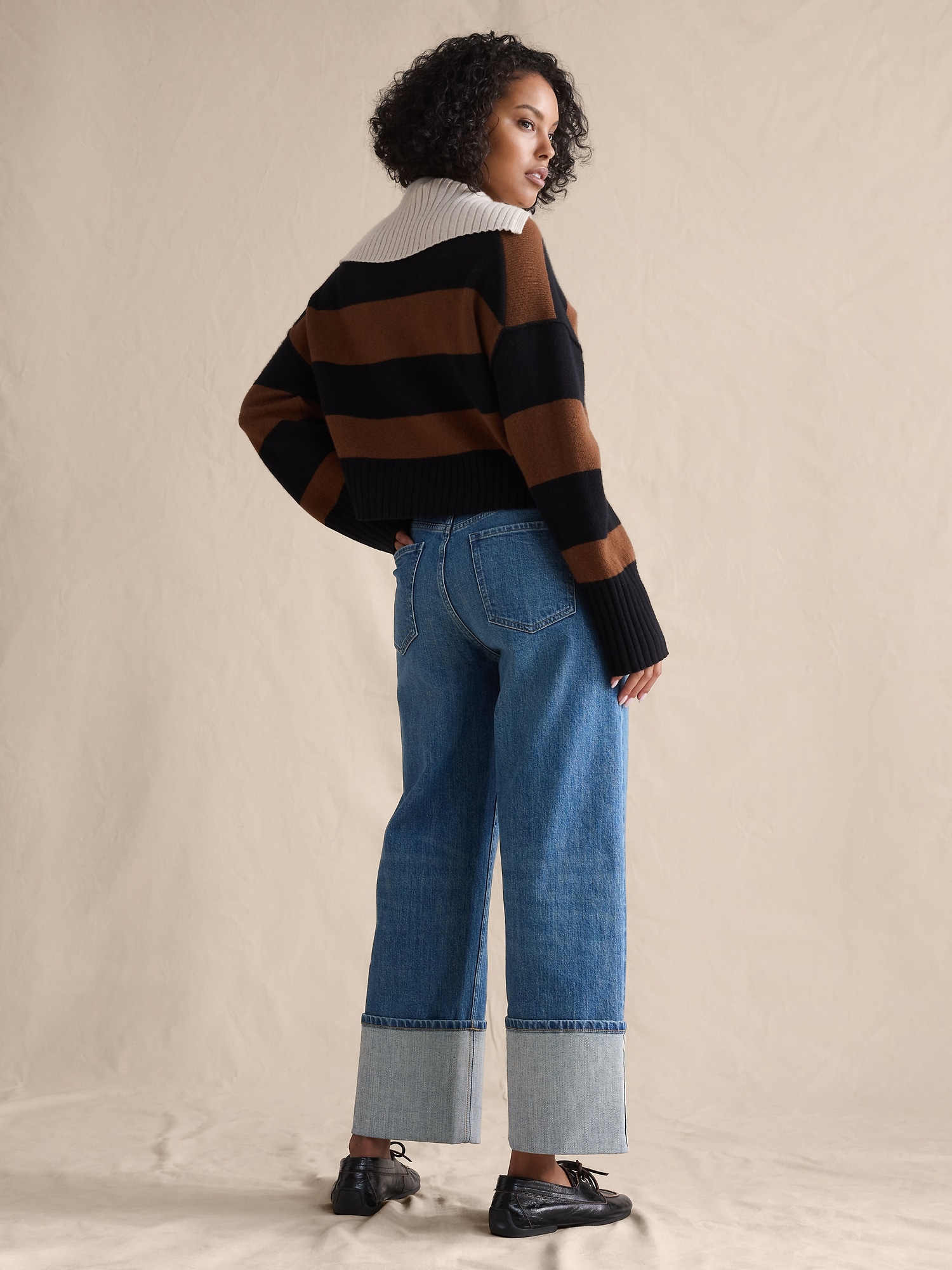 ハイライズ ストーブパイプ ストレートレッグ ジーンズ-2 ハイライズ ストーブパイプ ストレートレッグ ジーンズ-2