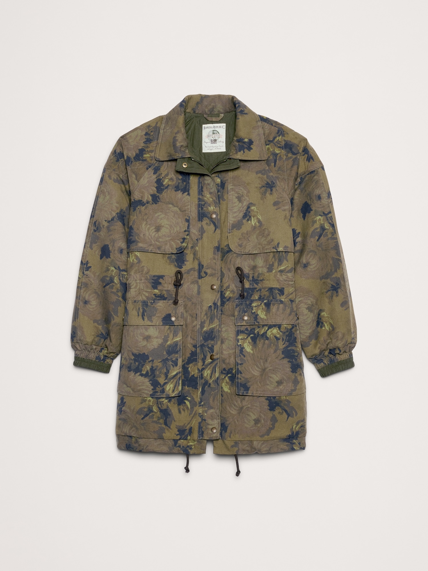 Floral Quilted Parka