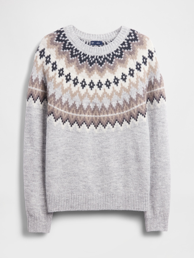 ふわもこ リラックスフィット フェアアイル セーター-4