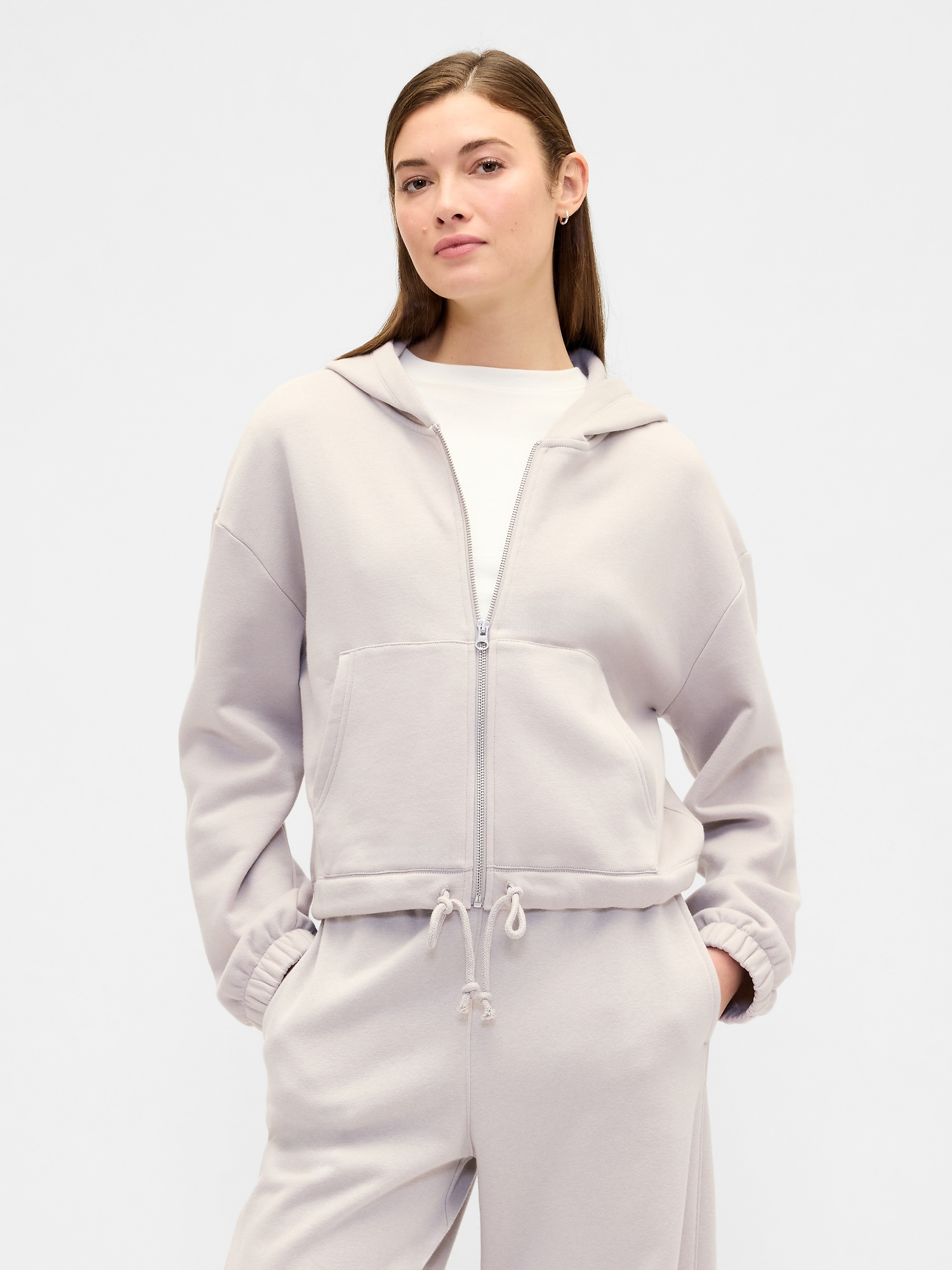 Oversized Bubble Zip Hoodie