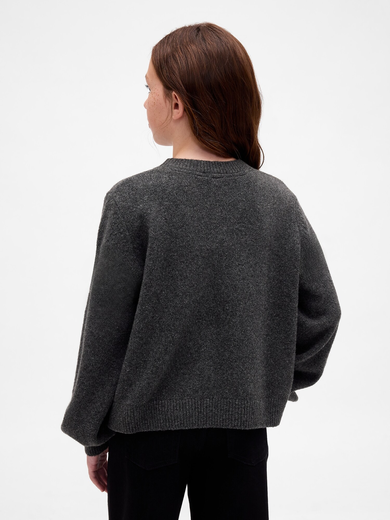 CashSoft カシミヤタッチ クルーネックセーター (キッズ)-2