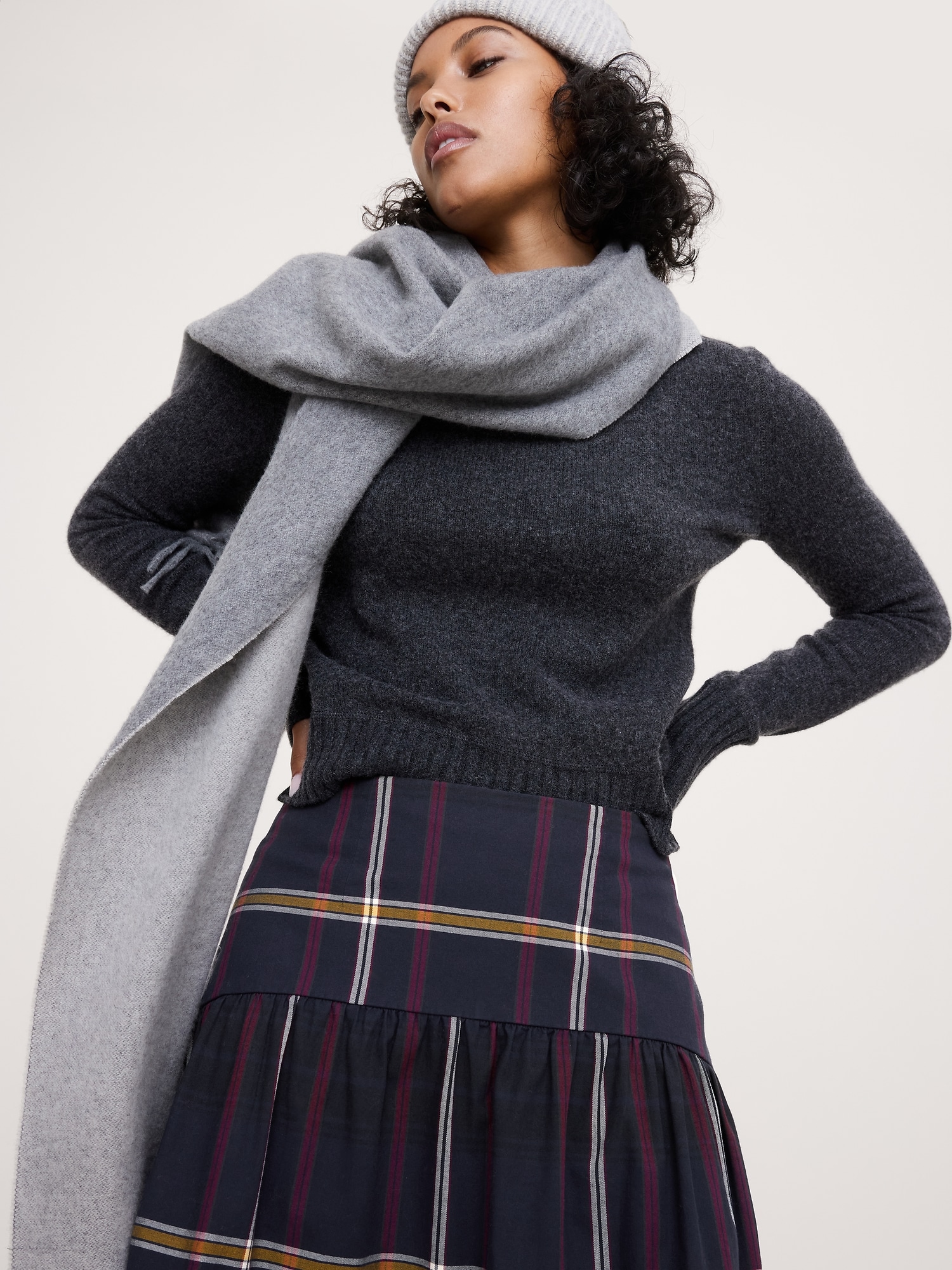 ティアード ミディスカート-2