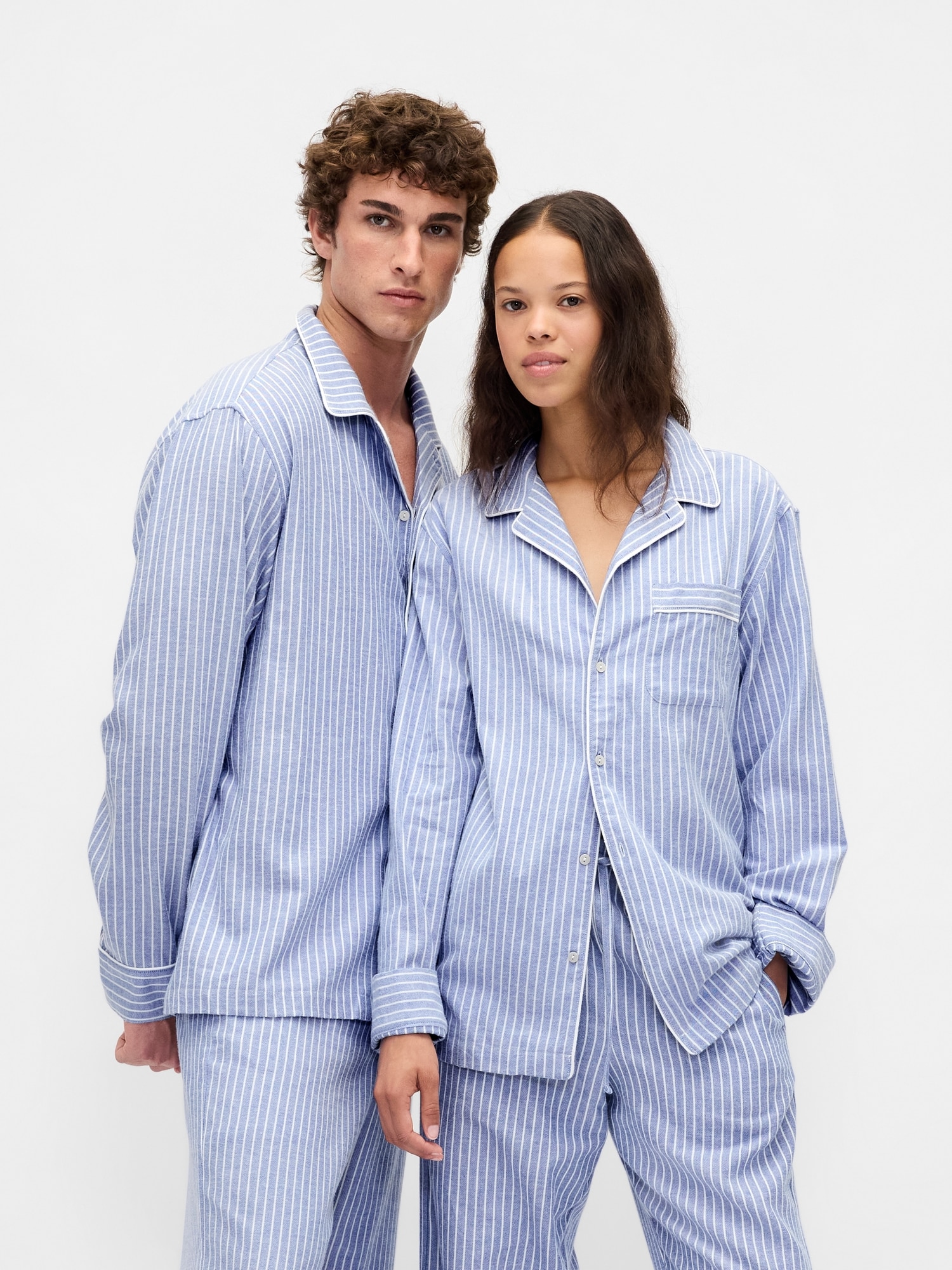 スーパーソフト フランネル パジャマシャツ (ユニセックス)-1