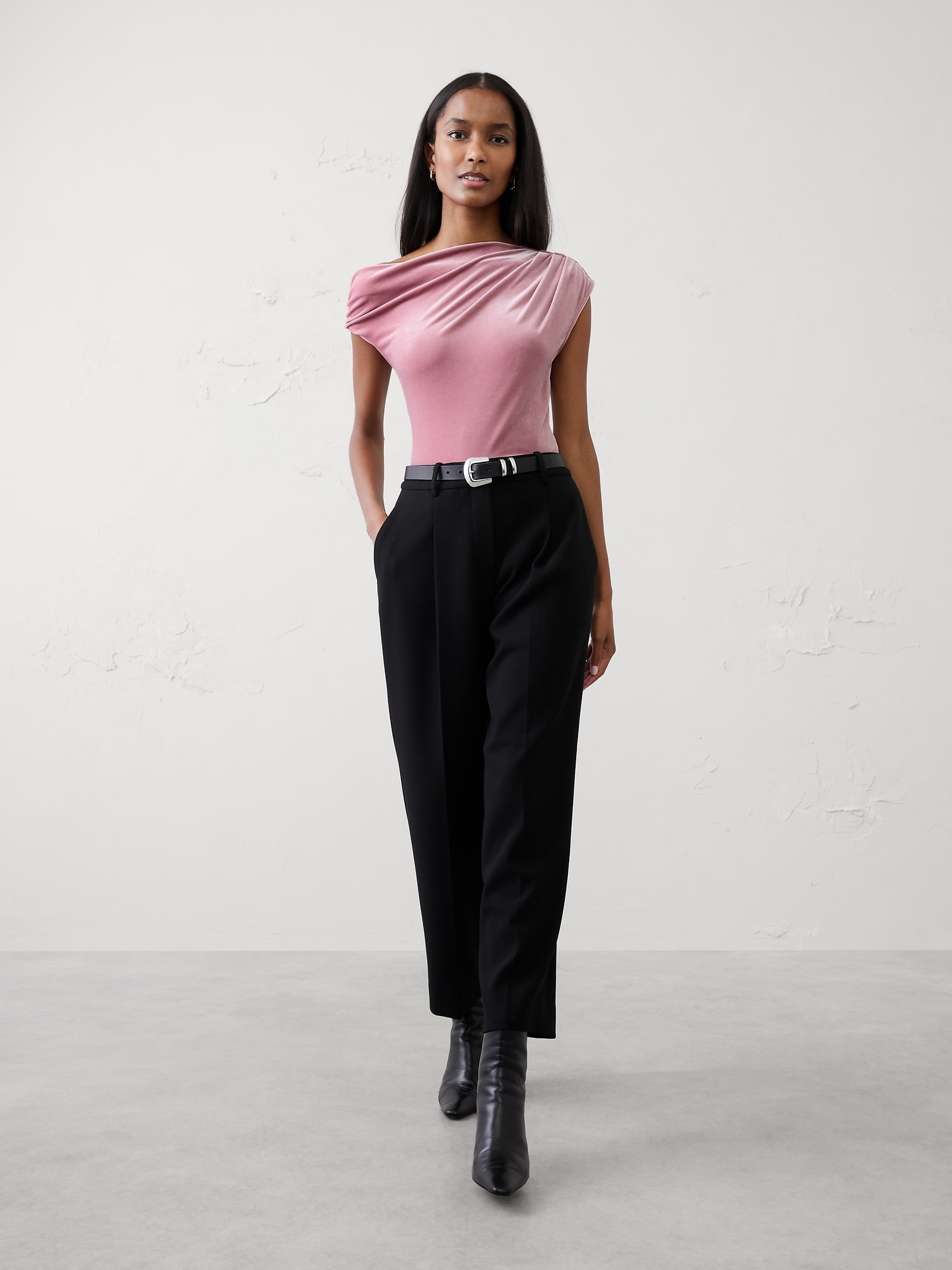 Velvet Off-Shoulder Top