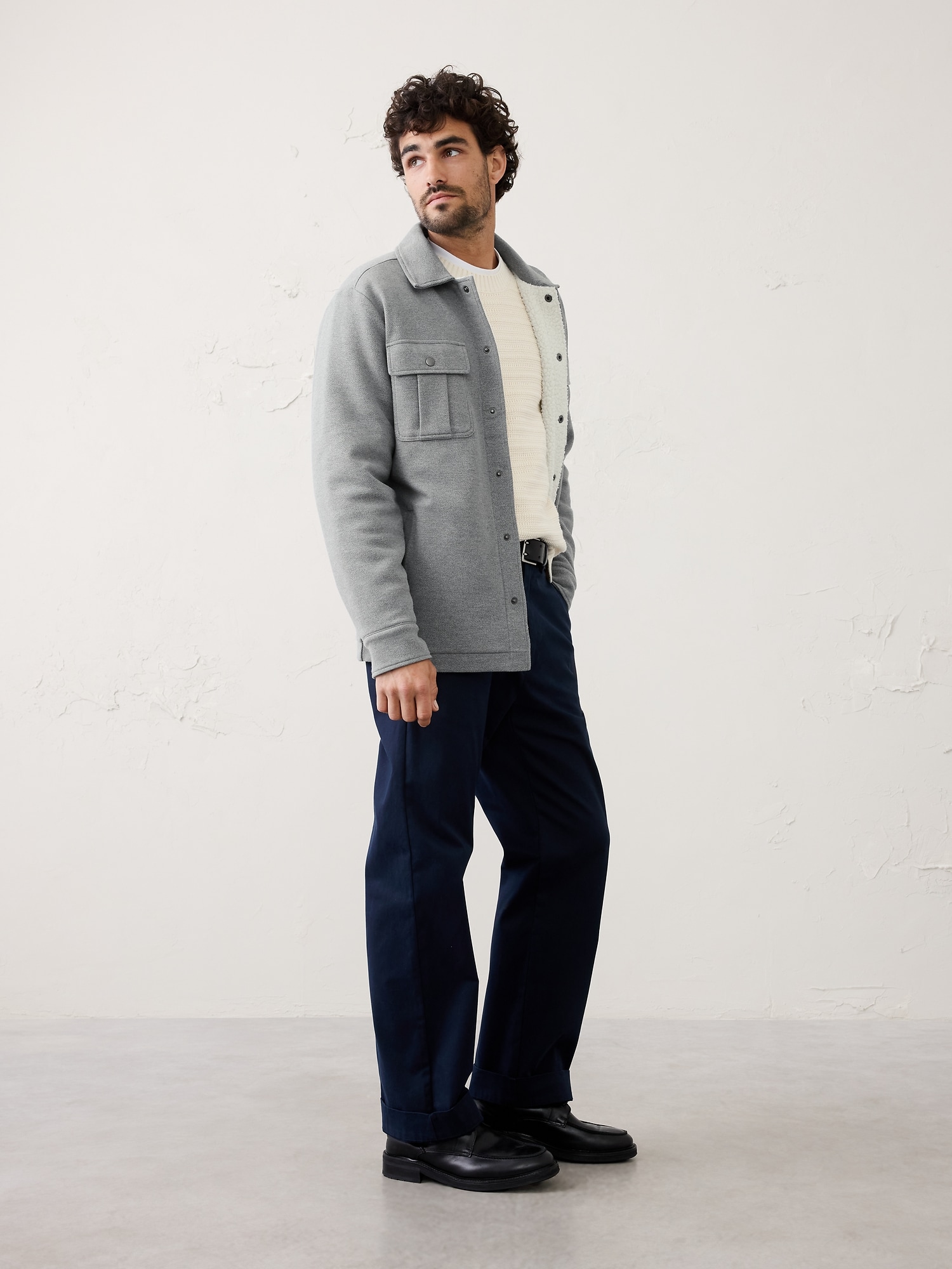 Sherpa Lined Shirt Jacket