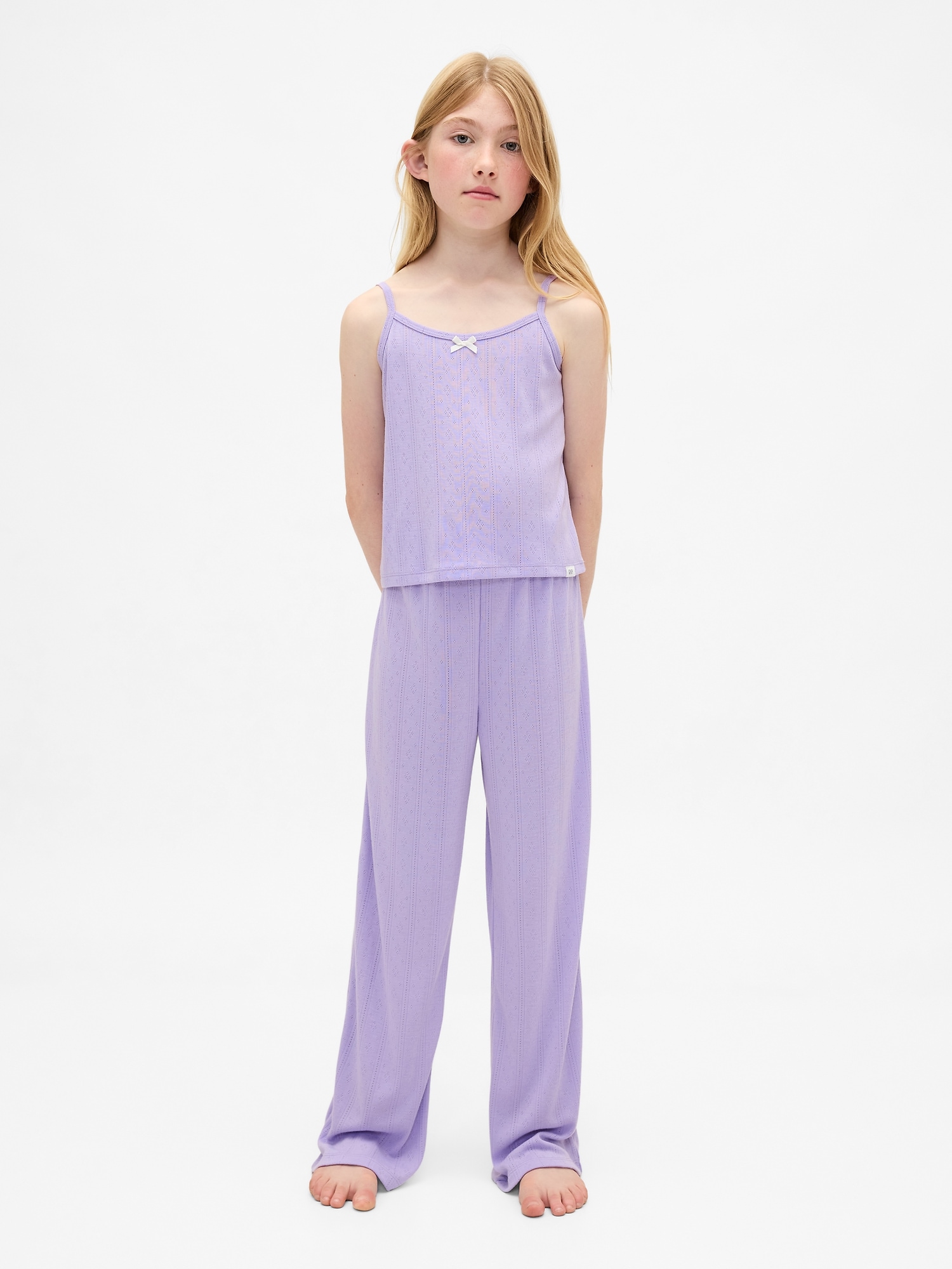 PYJAMA EN TRICOT POINTELLE DE POLYESTER RECYCLÉ POUR ENFANT