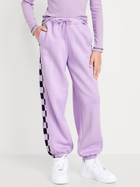 High-Waisted Baggy Jogger Sweatpants for Girls