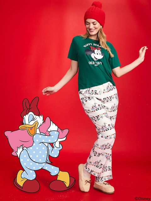 Old Navy x Disney Mid-Rise Printed Flannel Pajama Pants for Women