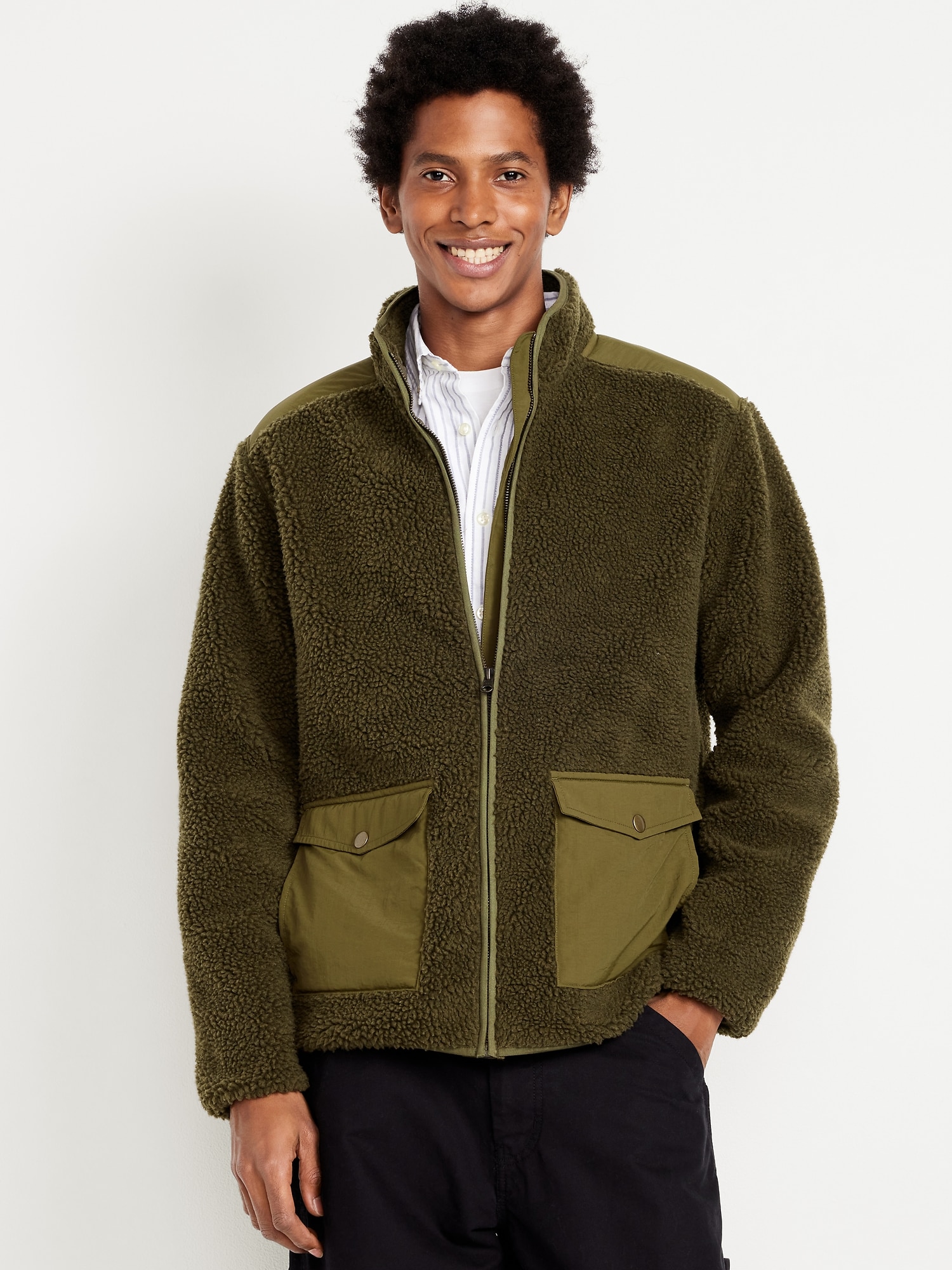 Oversized Sherpa Jackets | Old Navy