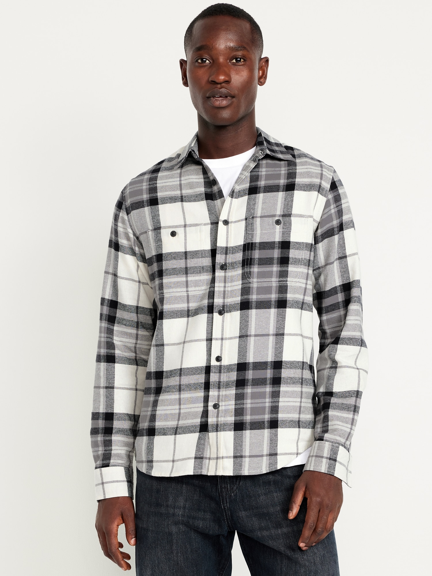Plaid Flannel Pocket Shirt