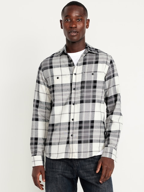 Plaid Flannel Pocket Shirt