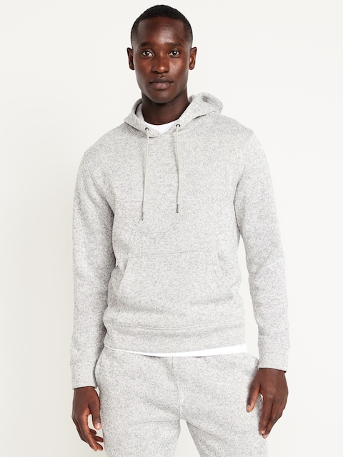 Fleece-Knit Pullover Hoodie