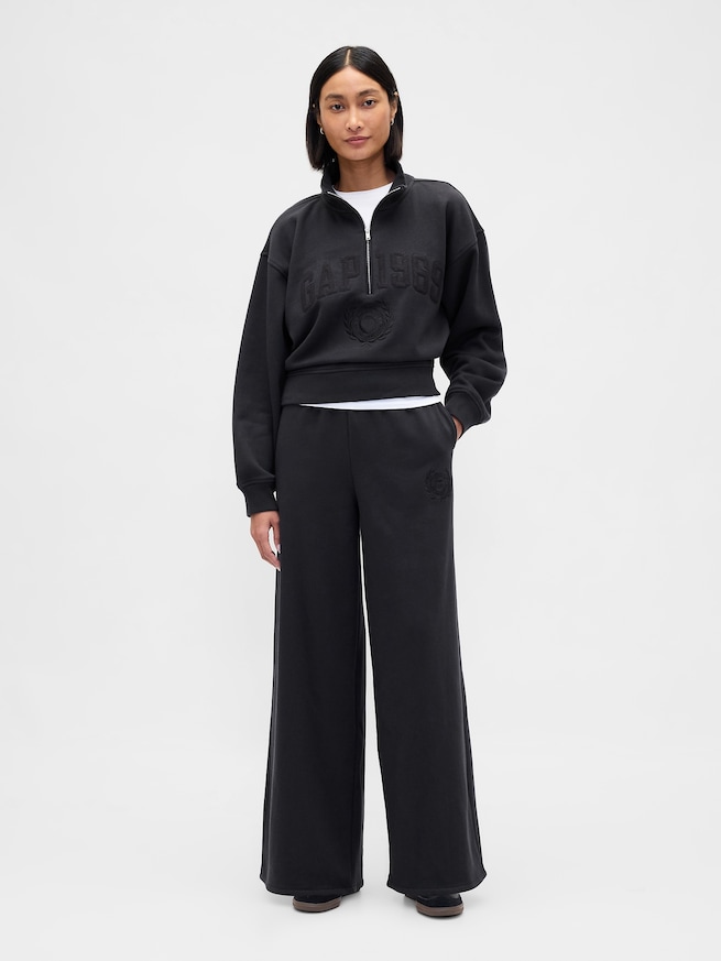 ハイライズ ヴィンテージソフト ハート GAPロゴ バギースウェットパンツ-0