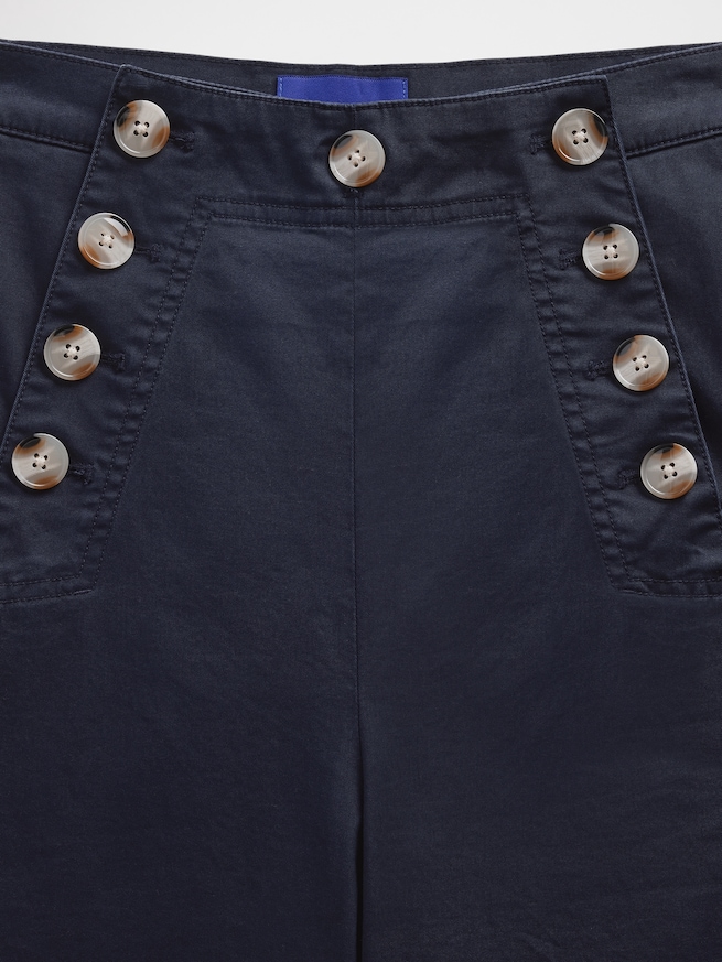 GapStudio ハイライズ ツイル セーラーパンツ-4