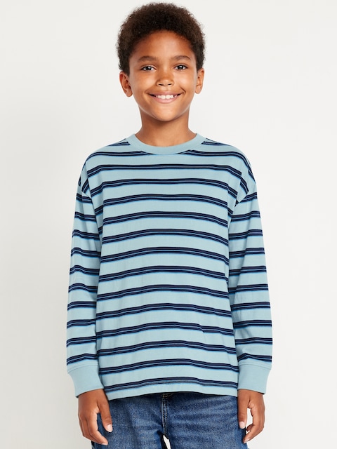 Printed Oversized Long-Sleeve T-Shirt for Boys