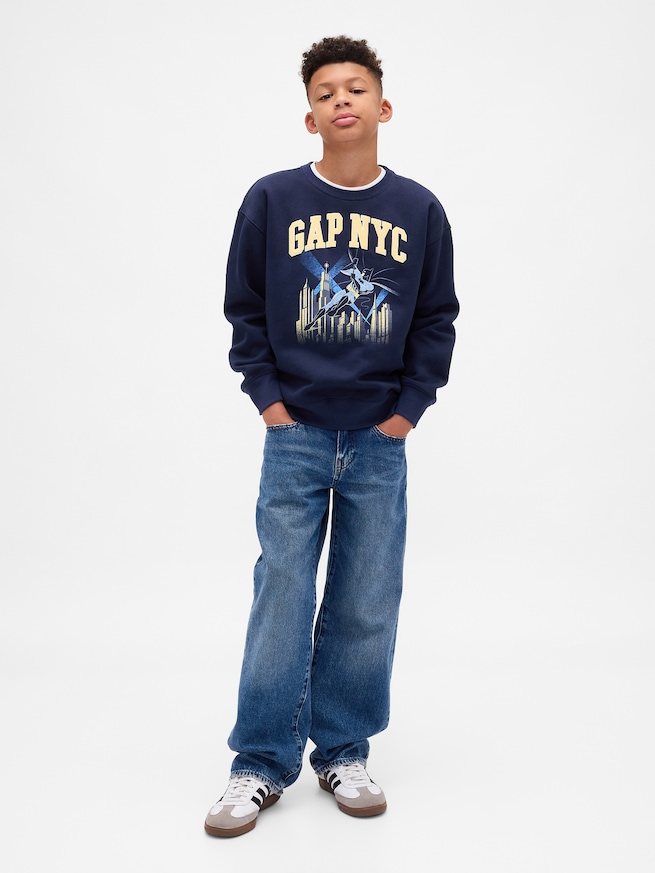 ヴィンテージソフト バットマン グラフィック GAPロゴ スウェットシャツ (キッズ)-3