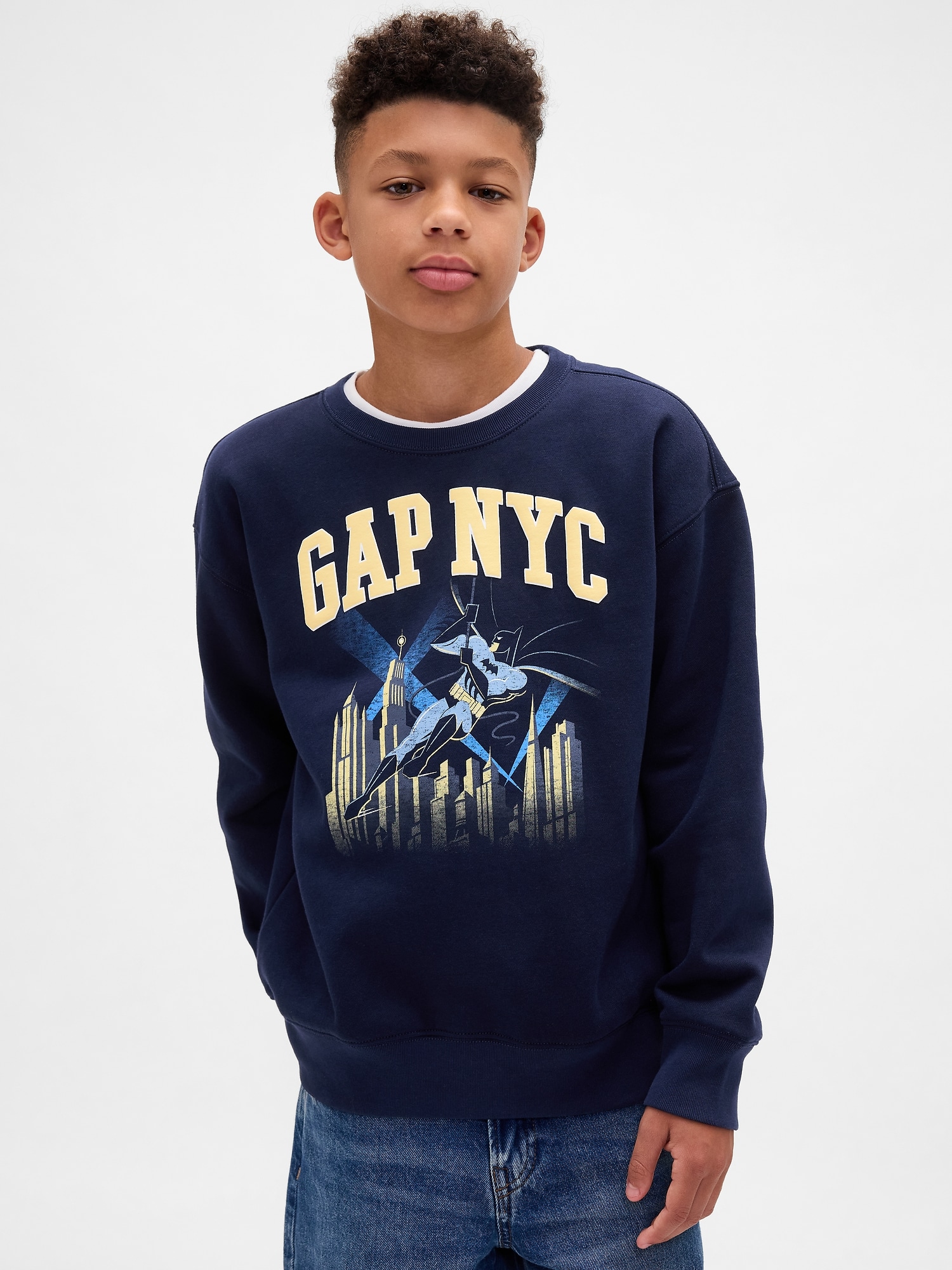Gap ヴィンテージソフト バットマン グラフィック GAPロゴ スウェットシャツ (キッズ) Gap ヴィンテージソフト バットマン グラフィック GAPロゴ スウェットシャツ (キッズ)