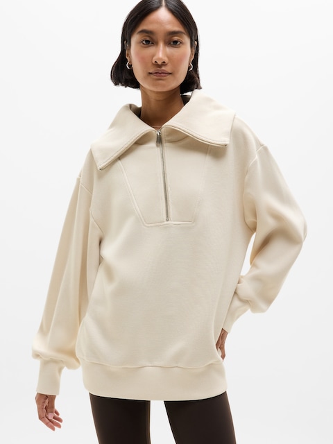 Ottoman Rib 1/4 Zip Sweatshirt