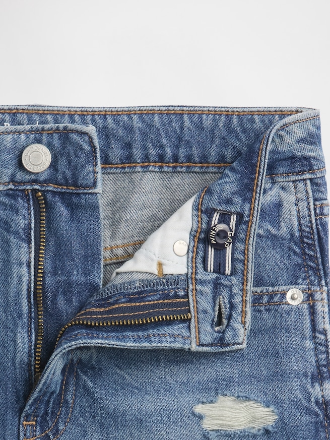 ハイライズ デニムスカート (キッズ)-4