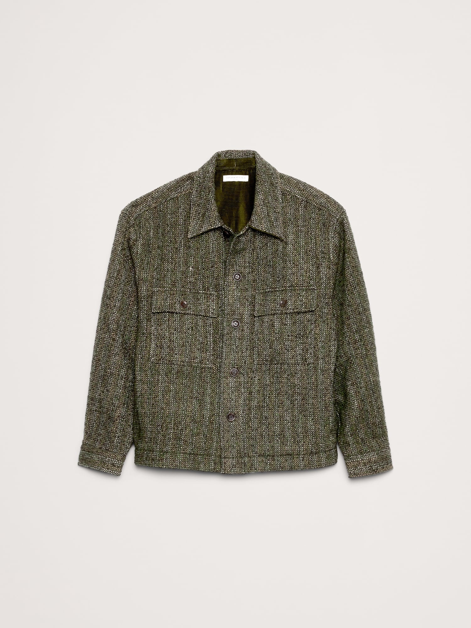 リラックスフィット ヘビー オーバーシャツ (ウール混)-3