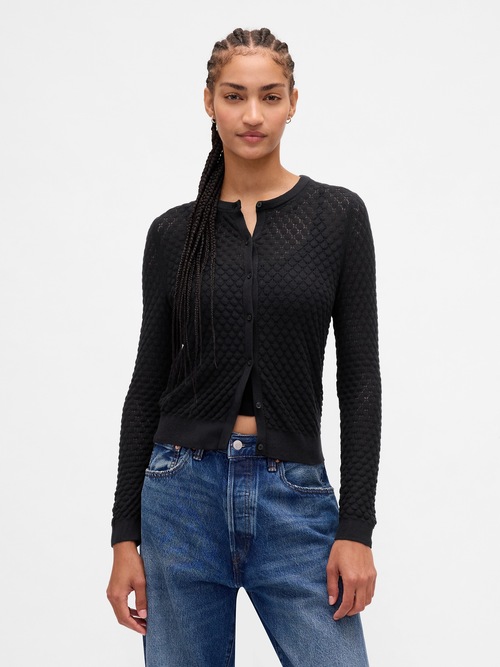 CashSoft カシミヤタッチ ストレッチ ポインテール カーディガン