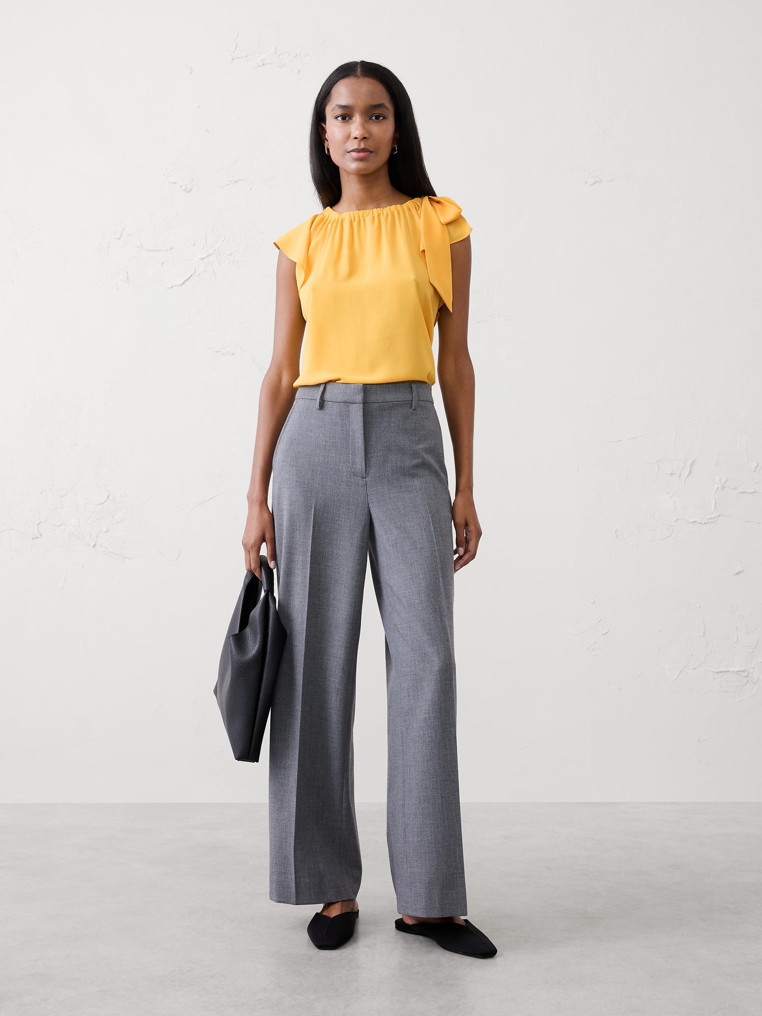 Georgette Tied-Shoulder Top