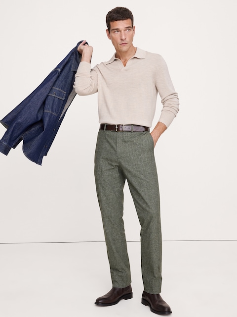 PANTALON HABILLÉ INFROISSABLE À COUPE ÉTROITE