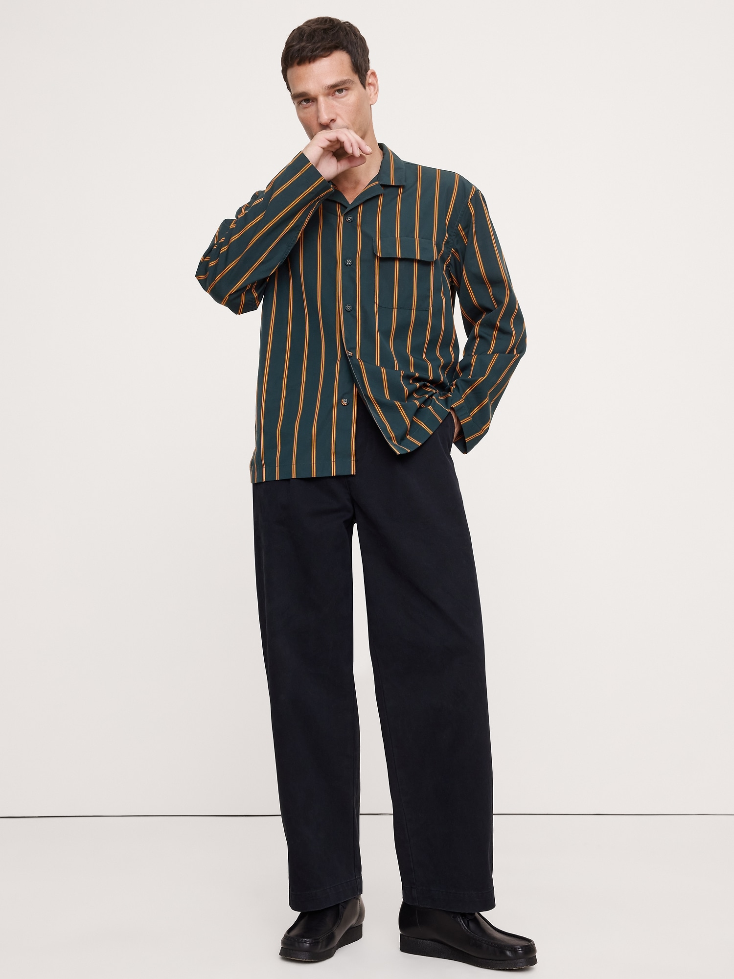 CHEMISE DE VACANCES DÉCONTRACTÉE EN POPELINE DE COTON