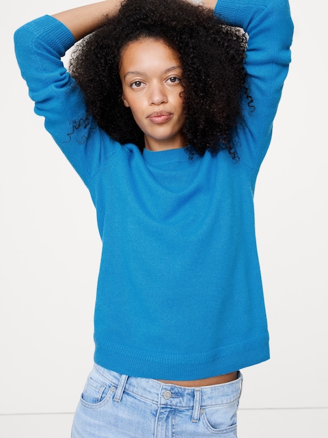 Lightweight Cashmere Crew-Neck Sweater