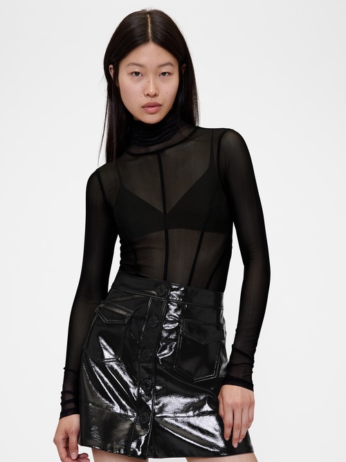 GapStudio シアーメッシュ タートルネック