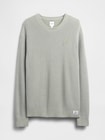 リラックスフィット リブ クルーネックセーター-4