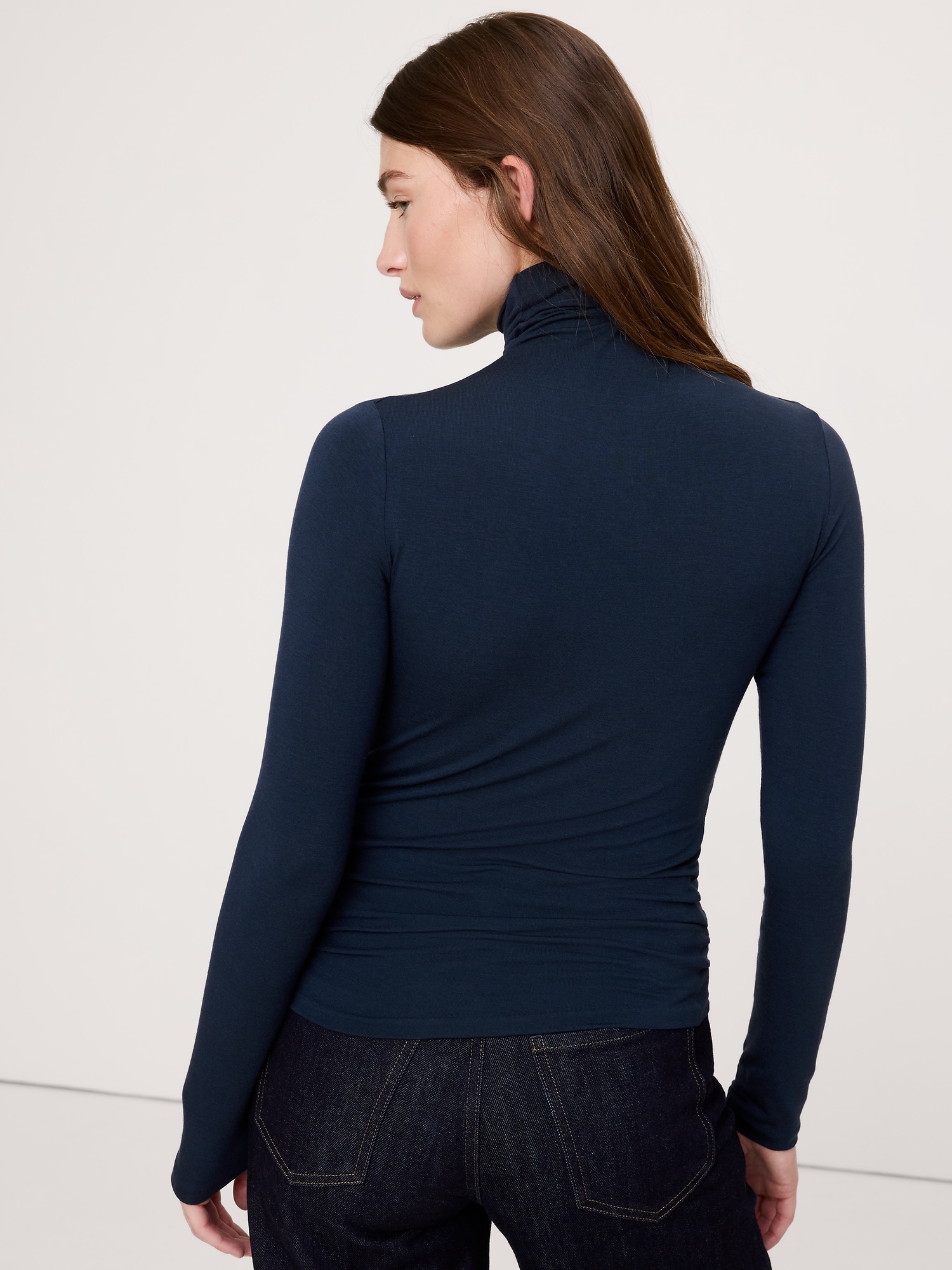 リュクス ウールブレンド タートルネックTシャツ-1