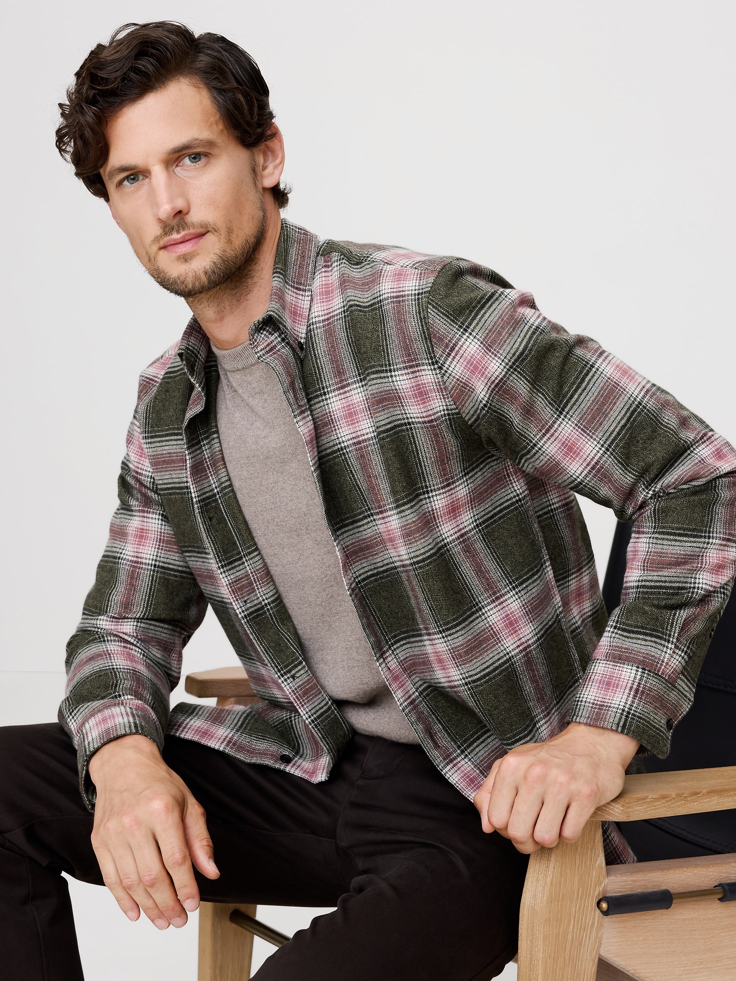 Standard-Fit Lightweight Flannel Shirt