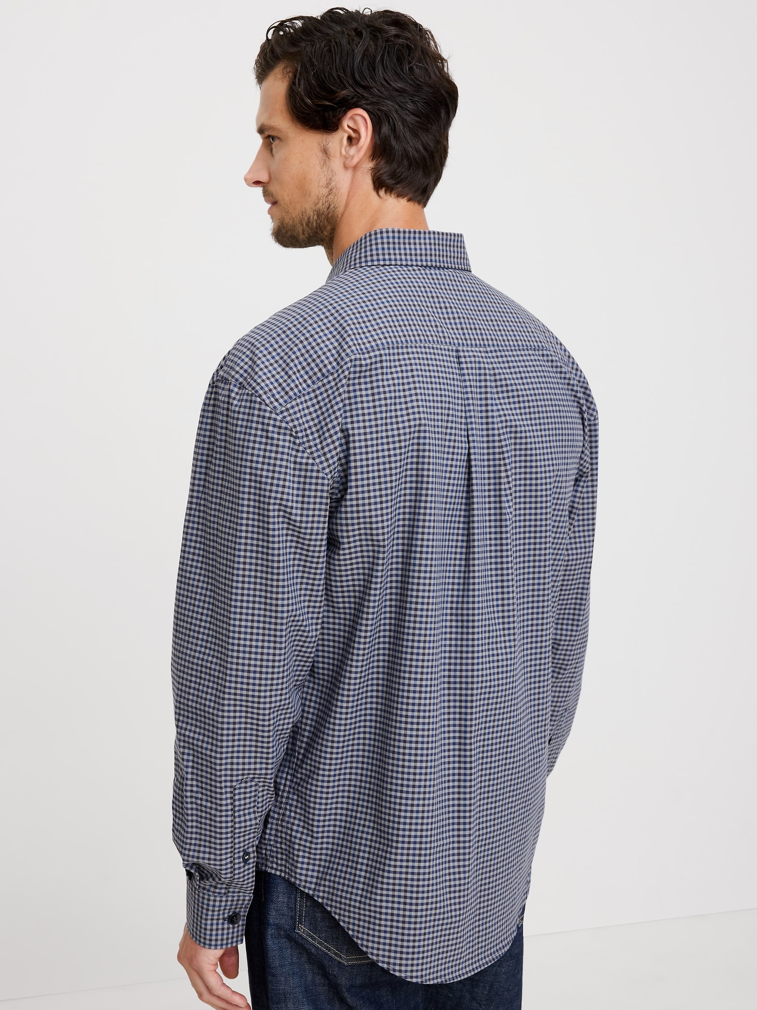 リラックスフィット ウォッシュド コットン ポプリンシャツ-1