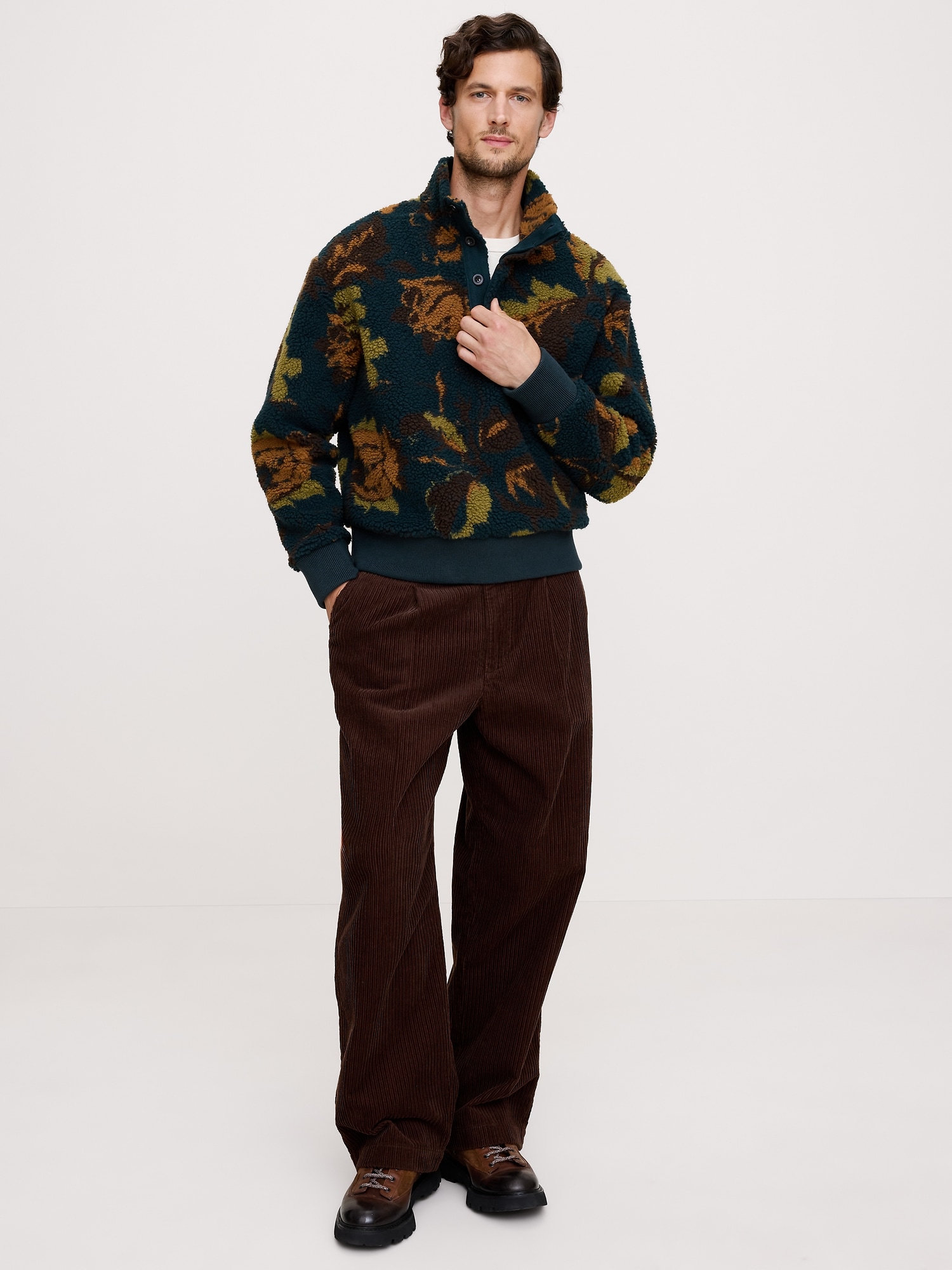 CHANDAIL EN MOLLETON SHERPA À IMPRIMÉ