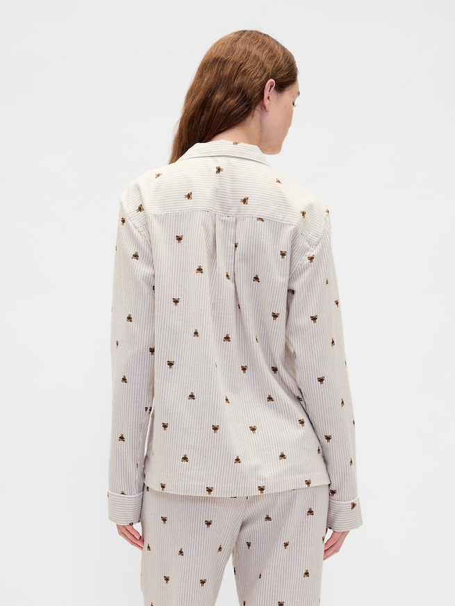 スーパーソフト フランネル パジャマシャツ (ユニセックス)-3