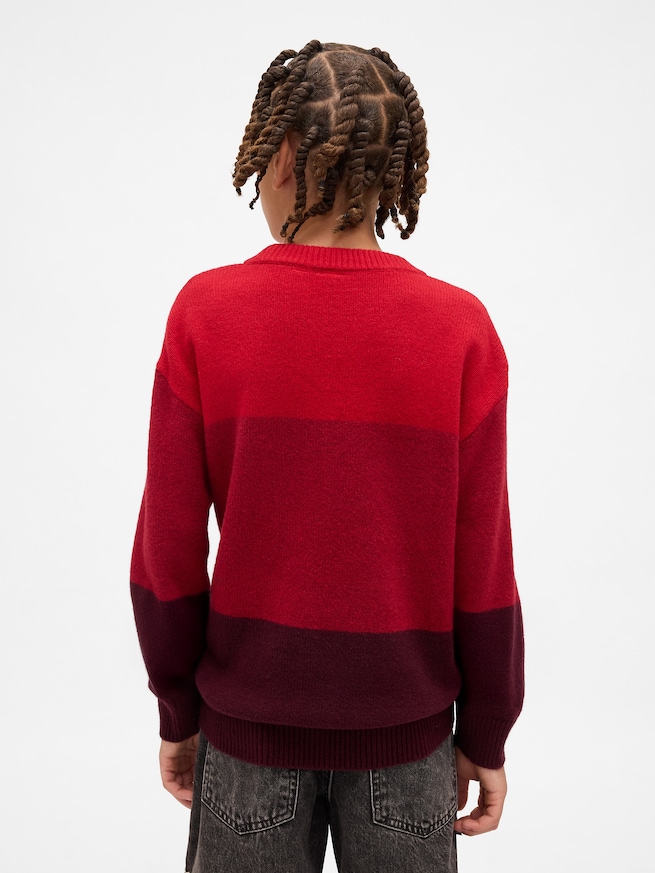 CashSoft カシミヤタッチ リラックスフィット クルーネックセーター (キッズ)-2