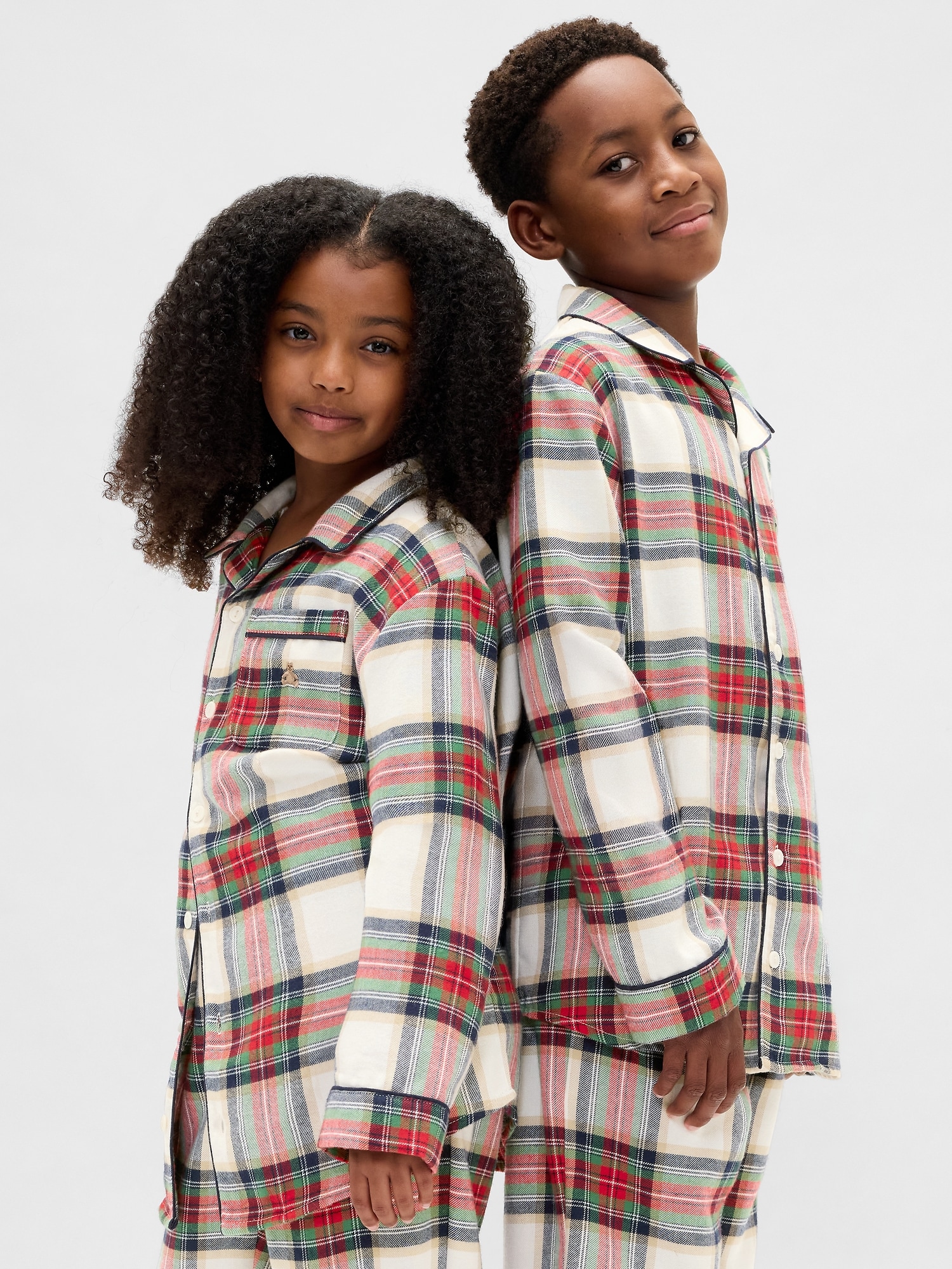 Kids Recycled Flannel PJ Set