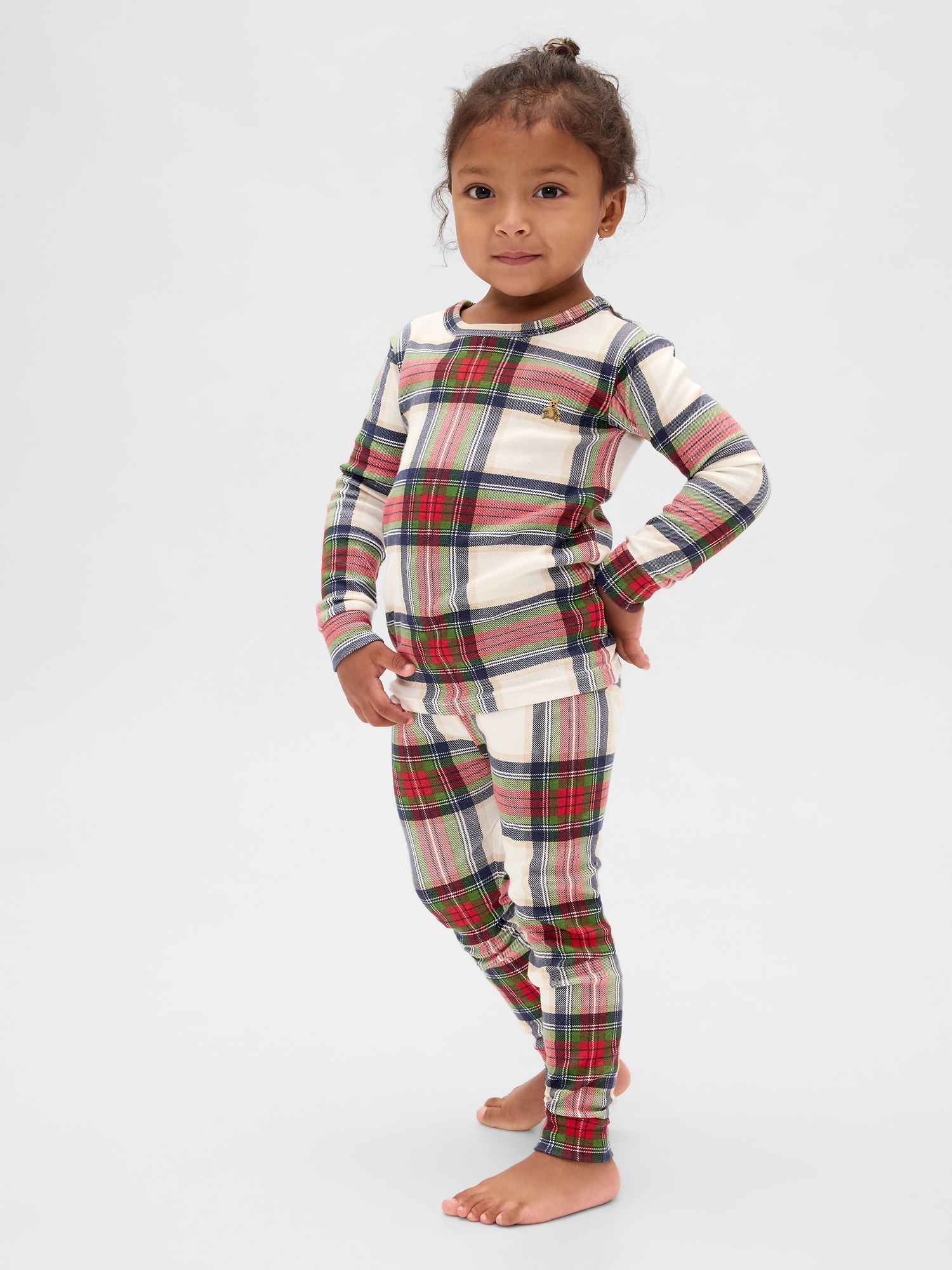 オーガニック ブラッシュドコットン パジャマセット (幼児・ベビー)-2