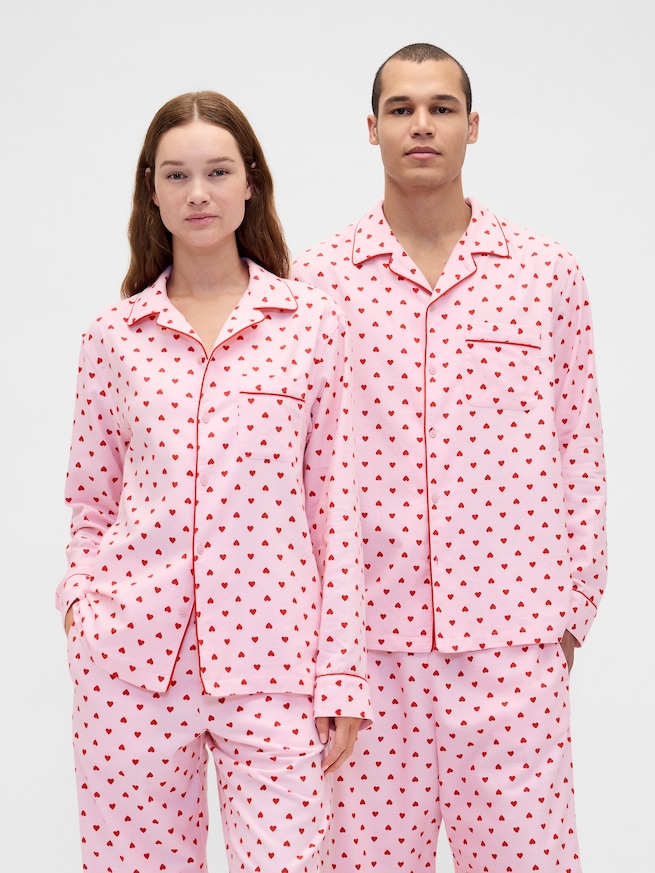 スーパーソフト フランネル パジャマシャツ (ユニセックス)-1