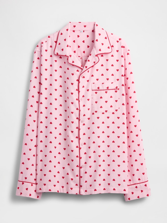 スーパーソフト フランネル パジャマシャツ (ユニセックス)-5