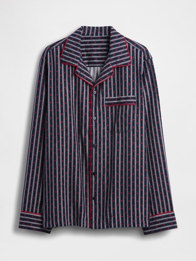 スーパーソフト フランネル パジャマシャツ (ユニセックス)-5