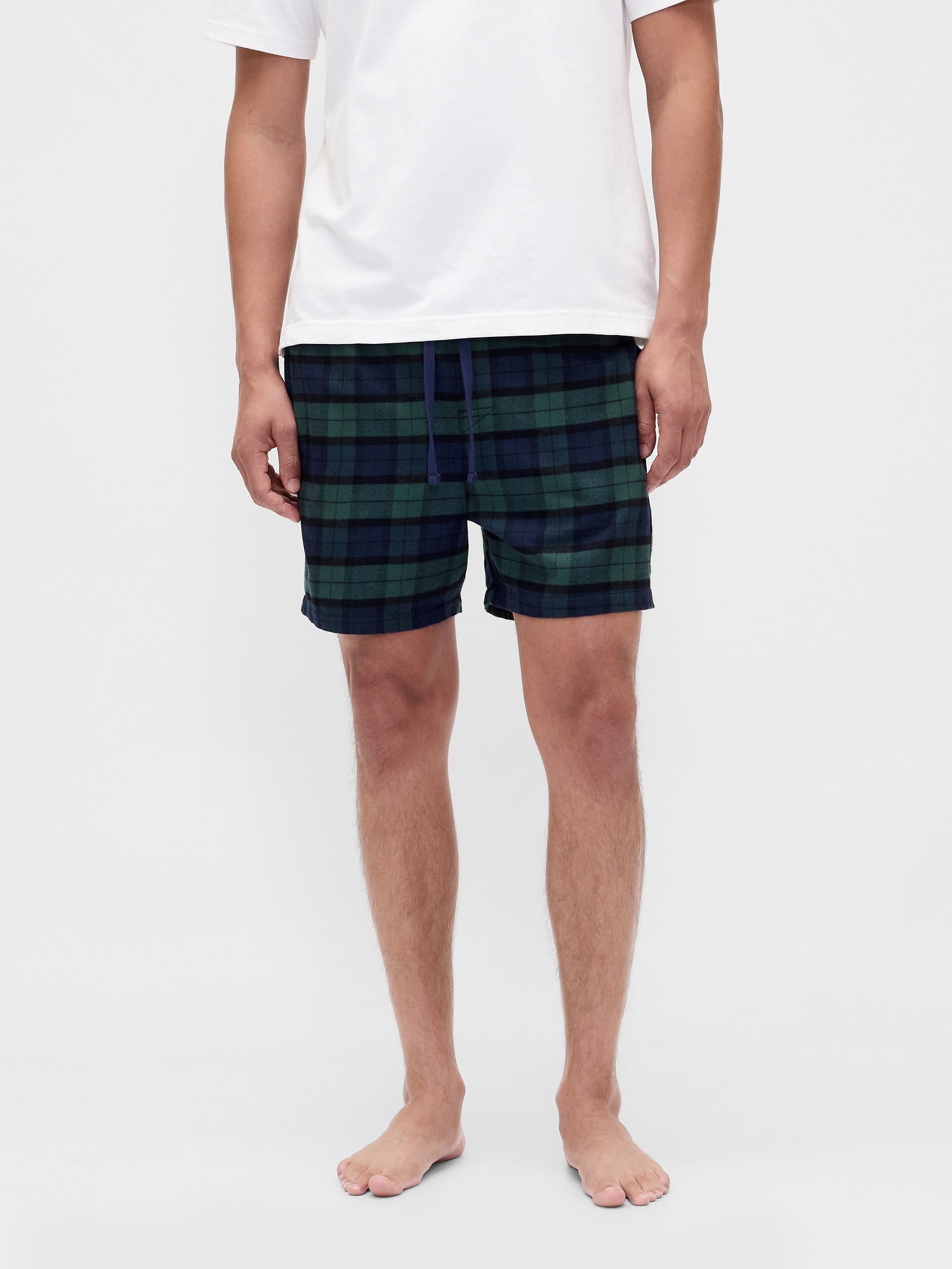 スーパーソフト フランネル パジャマ ボクサーショートパンツ (ユニセックス)-1