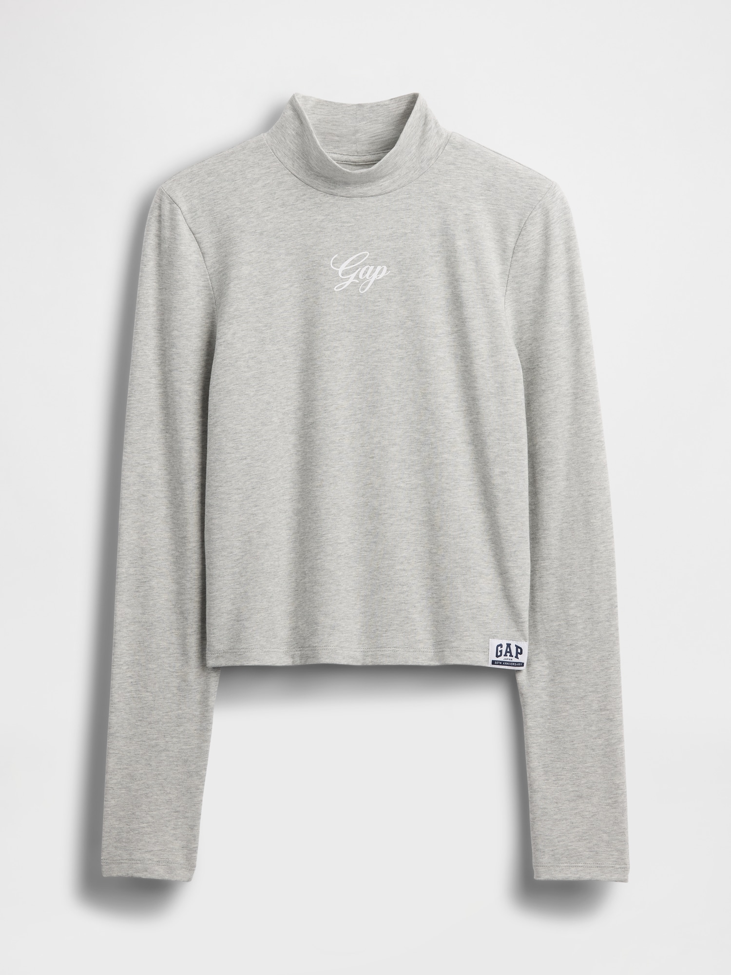 GAPロゴ クロップド モックネックトップス-5