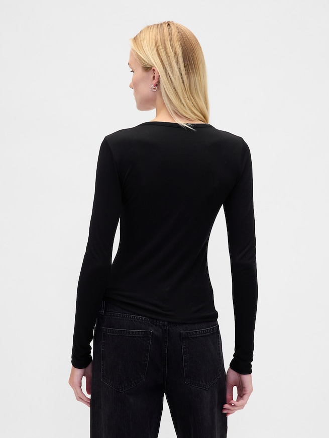 シアー リブTシャツ-2