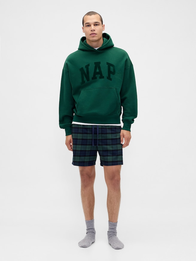 スーパーソフト フランネル パジャマ ボクサーショートパンツ (ユニセックス)-0