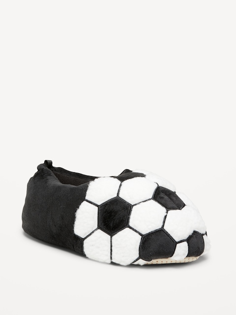 Cozy Soccer Gender-Neutral Slippers for Kids